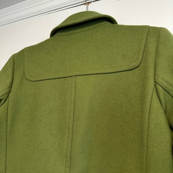 Gap Y2K Women’s size: medium. Green Wool Blend. Pea Coat. Full Zip up & Toggle - Picture 11 of 12